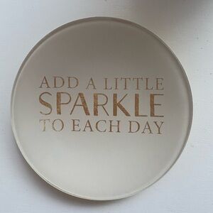 Gold Lettered Decorative Ring Dish